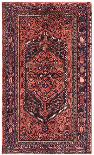 1 فرش دستبافت قالیچه زنجان کد 655