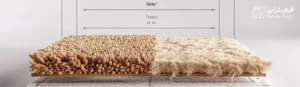 Torabi Rugs بررسی تفاوت تراکم فرش با الیاف فرش